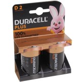 Baterii alcaline DURACELL LR20 D PLUS 2 bucati blister 1.5V