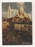 FA122 -Carte Postala- FRANTA - Paris. Le Sacre Coeur de Montmartre et la Place du Tertre , circulata 1989