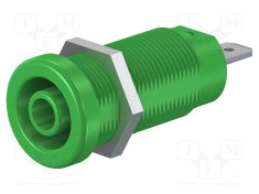 Conector banana 4mm soclu 24A 1kV verde STAUBLI foto