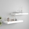 Gossi rafturi de perete suspendate, 2 buc., alb, 60x23,5x3,8 cm, mdf