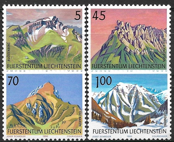 B0820 - Lichtenstein 1990 - Turism 4v. neuzat,perfecta stare