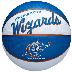 Mingi de baschet Wilson Team Retro Washington Wizards Mini Ball WTB3200XBWAS alb