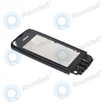 Digitizor pentru afișaj Nokia Asha 311 cu capac frontal gri &amp;icirc;nchis (grafit) foto