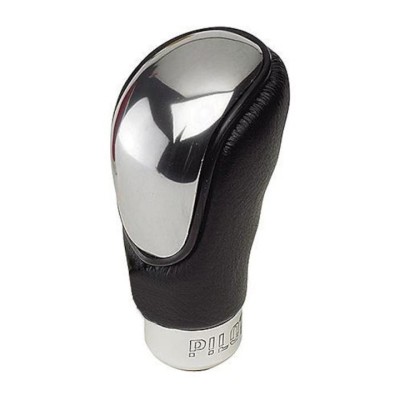 Nuca schimbator viteze, Top-Gear, Piele sintetica/Aluminiu, Negru/Crom foto