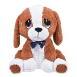 Caine de plus mare cu ochii mari si papion cu buline, pentru copii, model unisex, ConceptSeller, 52 cm, Advanced Thermal Solutions