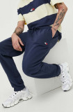 Tommy Jeans pantaloni de trening din bumbac barbati, culoarea albastru marin, neted