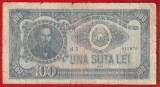 (16) BANCNOTA ROMANIA - 100 LEI 1952, REPUBLICA POPULARA ROMANA, PORTRET NICOLAE BALCESCU, SERIE ALBASTRA