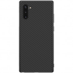 Husa TPU Nillkin Synthetic Fiber pentru Samsung Galaxy Note 10 N970 / Samsung Galaxy Note 10 5G N971, Neagra