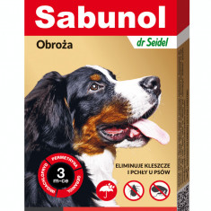 Zgarda antiparazitara caini, SABUNOL DOG GPI, 25-50 kg, rosie, 75 cm AnimaPet MegaFood