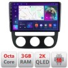 Navigatie VW Golf 5 2004-2010 clima manuala Android ecran Qled 2K Octa Core 3+32 carplay android auto KIT-golf5-manual+EDT-E310-2K CarStore Technology