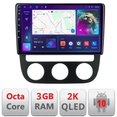 Navigatie VW Golf 5 2004-2010 clima manuala Android ecran Qled 2K Octa Core 3+32 carplay android auto KIT-golf5-manual+EDT-E310-2K CarStore Technology foto