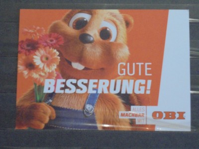 GERMANIA - CARTE POSTALA DE URARE - GUTE BESSERUNG ! - ALLES MACHBAR MIT OBI - NECIRCULATA - foto