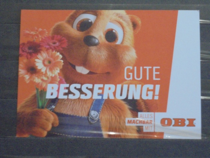 GERMANIA - CARTE POSTALA DE URARE - GUTE BESSERUNG ! - ALLES MACHBAR MIT OBI - NECIRCULATA -