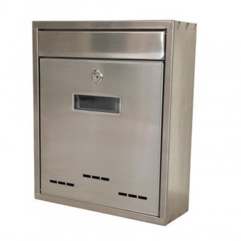 Cutie postala din inox Strend Pro Flatbox, gri, 310x260x90 mm