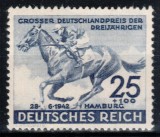 Germania Reich 1942, Mi #814, Cursa "Panglica Albastra", Hamburg, cai, calarie, MNH! Cota 22 &euro;!