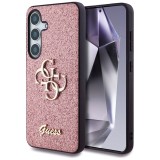 Husa Guess Glitter Script Big 4G Logo Samsung Galaxy S25, roz, GUHCS25SHG4SGP