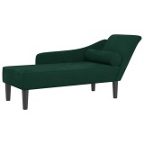 Cumpara ieftin Fotoliu sezlong cu perne, verde inchis, catifea