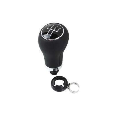 Nuca schimbator Emzone pentru Audi A4 B7 B8 A5 8T Q5 8R, 5 trepte, piele neagra foto