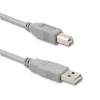 Cablu USB 2.0 A - USB B Imprimanta QOLTEC, 1m, Gri