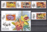 Angola 2018 - Orhidee, Serie cu Tapsuri + Colita, MNH