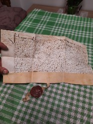Document pe piele cu sigiliu ! foto