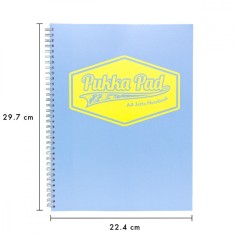 Caiet cu Spirala Pukka Pad Pastel Jotta A4, Dictando, Culoare Albastru