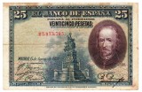 Spania 25 Pesetas 1928 P-74 Seria 7973303