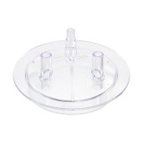 Capac 3 iesiri bidon lapte 25-30 litri, plastic transparent, pentru aparat muls, etansare