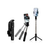 Selfie stick Bluetooth gimbal cu LED Asteroid GSM C06