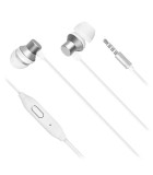 Casti IN-EAR cu microfon Kruger&amp;Matz KMPB3 albe conector Jack 3.5 mm, KRUGER And MATZ
