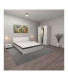 DORMITOR HERA ALB CU OGLINDA 140x200cm