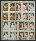 R.Guinea Ecuatoriala. -PICTURI NUDURI-RENOIR 7 V.IN BLOC DE 4-MNH.**GEQ 011