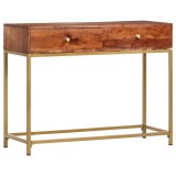 vidaXL Masă consolă, 100x35x76 cm, lemn masiv de acacia