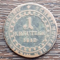 (M99) MONEDA AUSTRIA - 1 KREUZER 1812, LIT. E, MONETARIA ALBA IULIA, MAI RARA