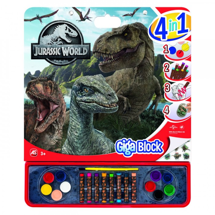 Jurassic world set pentru desen giga block 4 in 1