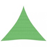 Panza Parasolar Triunghiulara Verde Deschis 4x4x4m HDPE 160 g/m&sup2; Protectie UV Copertina Gradina Terasa