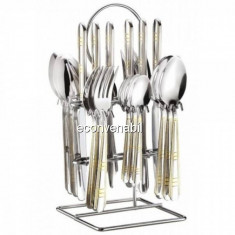 Set Tacamuri cu suport inox 24 Piese Bohmann BH5725 foto