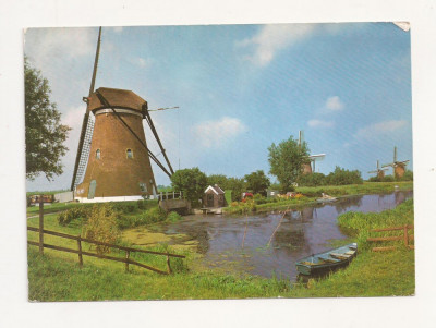 FA1 - Carte Postala - OLANDA - Wind-mills by kinderdijk, circulata foto