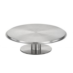 Suport rotativ tort cu picior, inox, 30.5 cm