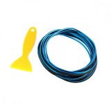 Banda Decorativa Interior Auto Albastra 5m Flexibila Tuning Cauciuc Plastic OEM