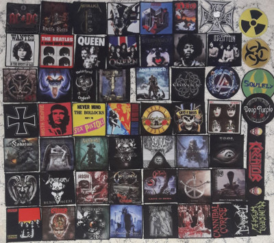 Patch Metallica,Rammstein,Slayer,Nirvana,Disturbed,Guns n Roses,Maiden,AC/DC foto