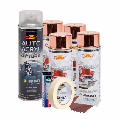 Kit complet reparatie si vopsire jante culoare Cupru Metalic, V4 foto