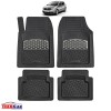 Covorașe Auto TeamCar&reg; Tip Tăviță Compatibile Dacia Sandero II (2012&ndash;2020) -Silver, Cauciuc, Oem