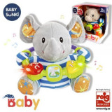 Jucarie interactiva bebe cu activitati si lumini 20 cm - Elefant, Reig Musicales