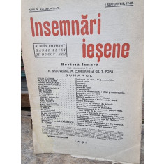 Revista Insemnari Iesene nr.9/1940, numar inchinat Basarabiei si Bucovinei