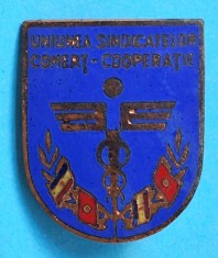Uniunea Sindicatelor din Comert si Cooperatie - insigna SUPERBA email la cald