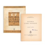 Al. Rosetti, Istoria limbii rom&acirc;ne, 1938, cu dedicație pentru D. D. Roșca
