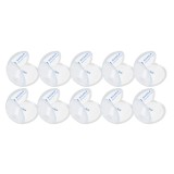 Set 10 protectii colturi pentru siguranta copii, drepte, 40x20mm, silicon, transparent Household NewTrend