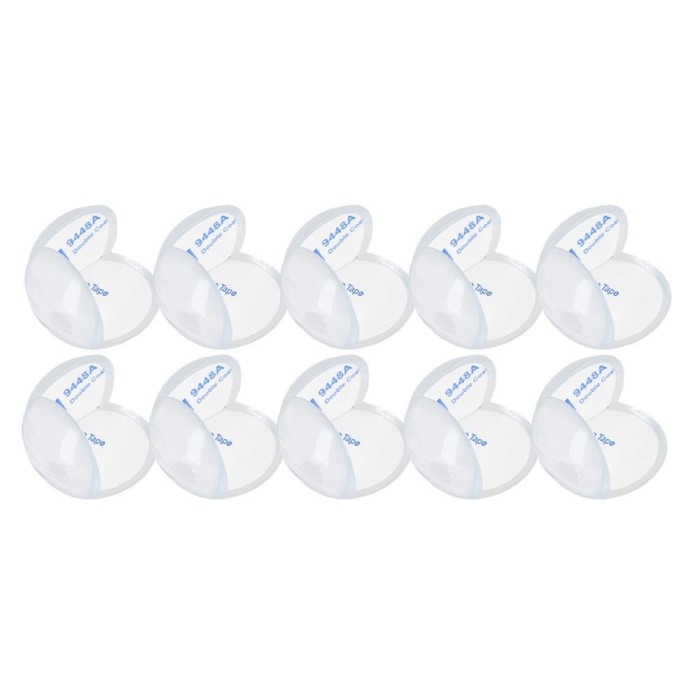 Set 10 protectii colturi pentru siguranta copii, drepte, 40x20mm, silicon, transparent Household NewTrend