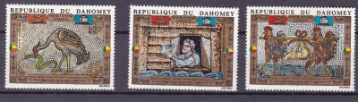 Dahomey 1972 arta antica MI 480-482 MNH foto